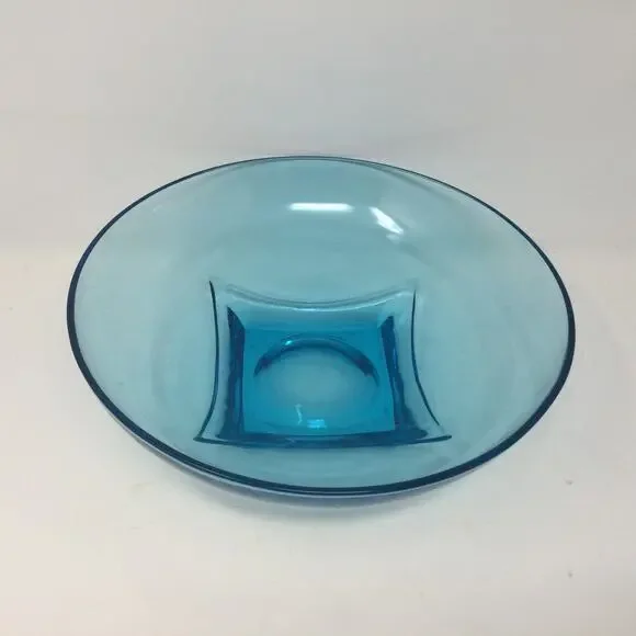 Hazel Ware 7 Pc Capri Colonial Azure Blue Salad Bowl Set Mid Century